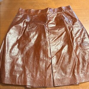 Lyn Devon Brown Skirt 100% leather